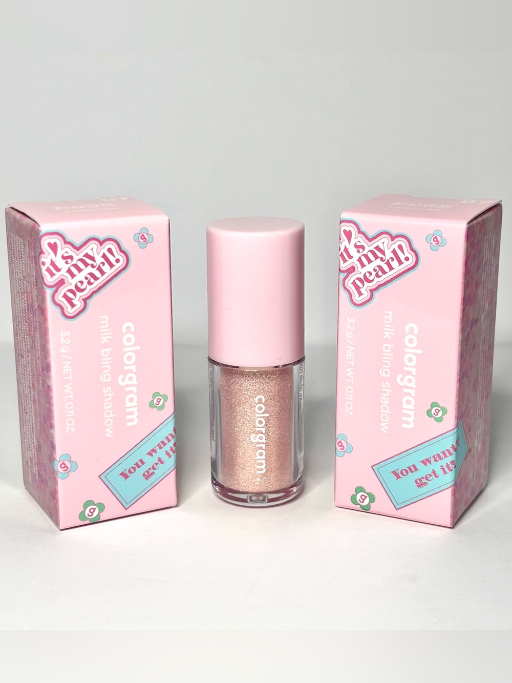 Set of TWO (2) COLORGRAM Milk Bling Shadows in Shade 07 - Fairy Like